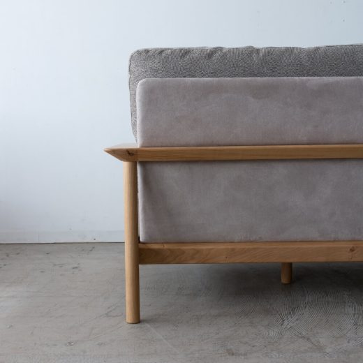 ［飛騨産業アウトレット］KURINOKI 2.5PソファHX120 クリ材NY色(Cランク)背リヒトGR本体ガウチョLGR