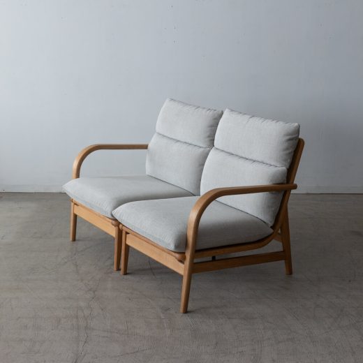 ［飛騨産業アウトレット］リビングチェア L-Chair / SD16LN（左肘）・SD16RN（右肘）オーク材オイル仕上げ Eランク テソドLGR