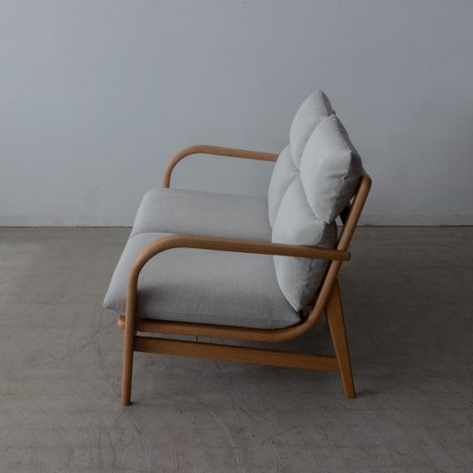 ［飛騨産業アウトレット］リビングチェア L-Chair / SD16LN（左肘）・SD16RN（右肘）オーク材オイル仕上げ Eランク テソドLGR