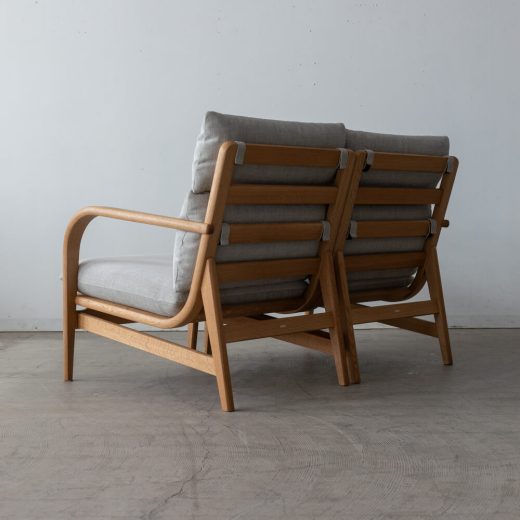 ［飛騨産業アウトレット］リビングチェア L-Chair / SD16LN（左肘）・SD16RN（右肘）オーク材オイル仕上げ Eランク テソドLGR