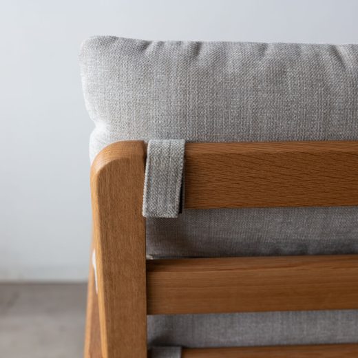 ［飛騨産業アウトレット］リビングチェア L-Chair / SD16LN（左肘）・SD16RN（右肘）オーク材オイル仕上げ Eランク テソドLGR