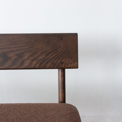 ［新品廃盤特価 ］Cielo LDカウチR ホワイトオーク無垢材 / BR色オイル仕上げ カバー付き