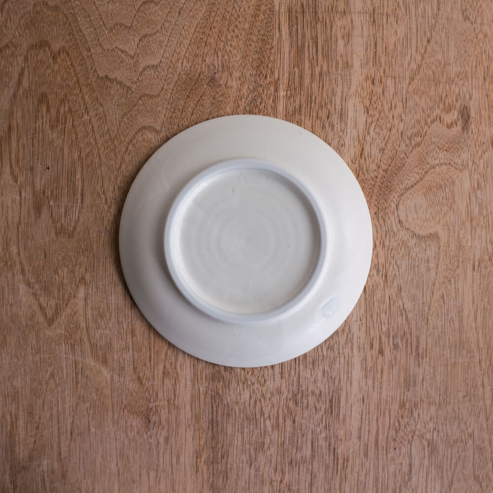 【WEB限定】クリーム釉 括り手4寸皿 -器市-