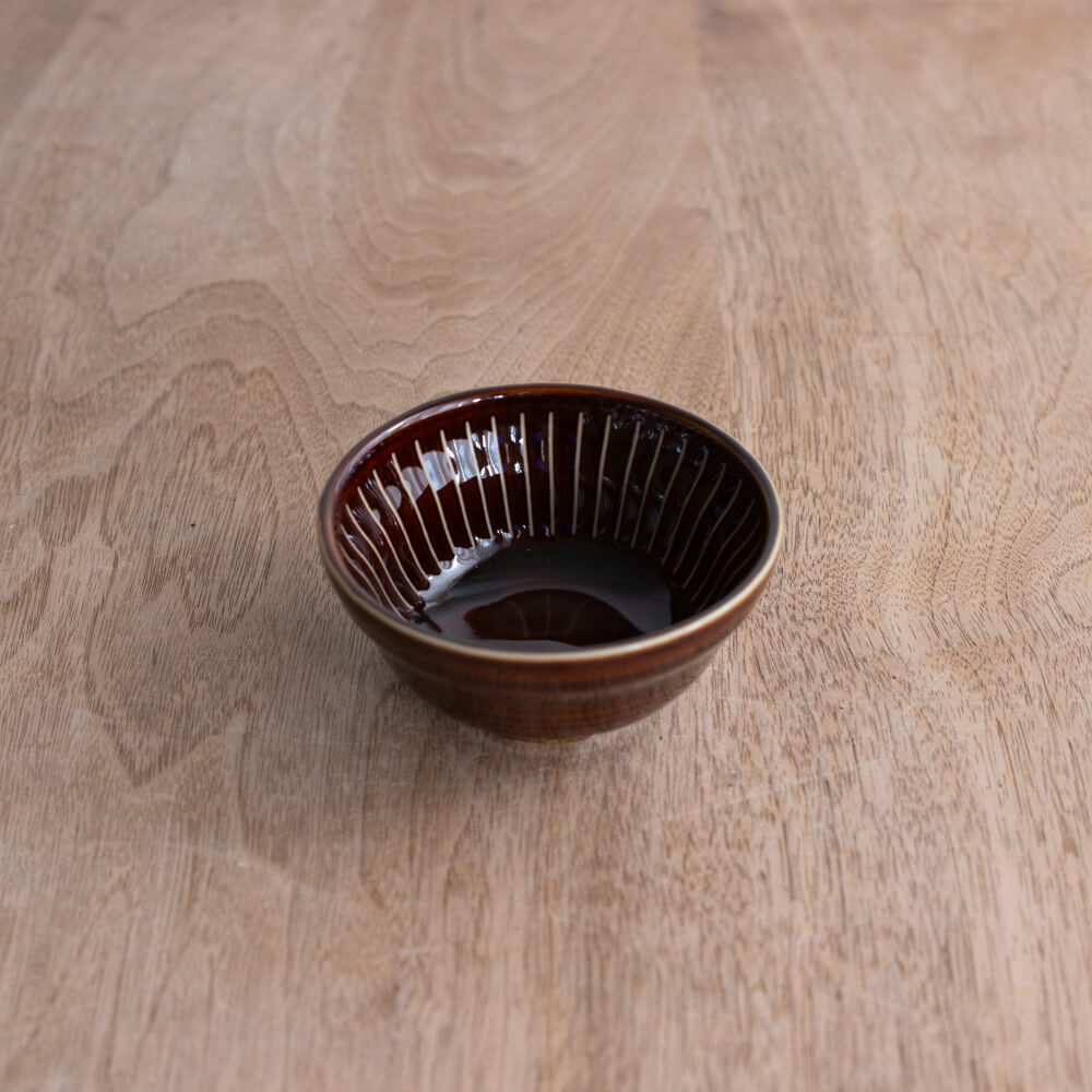 【WEB】撥水十草だるま小鉢 (小) アメ -器市-