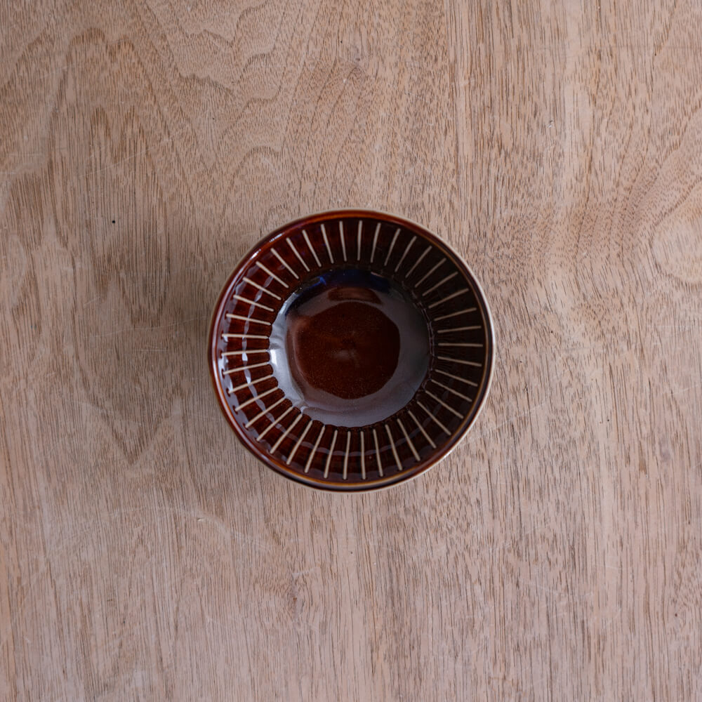 【WEB】撥水十草だるま小鉢 (小) アメ -器市-