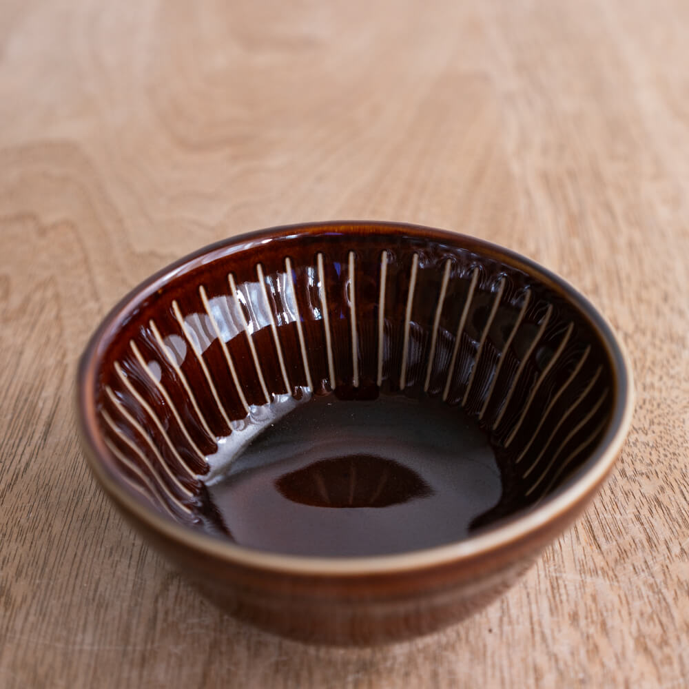 【WEB】撥水十草だるま小鉢 (小) アメ -器市-