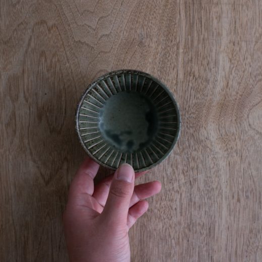 【WEB】撥水十草だるま小鉢 (小) オリーブ -器市-