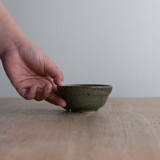 【WEB】撥水十草だるま小鉢 (小) オリーブ -器市-