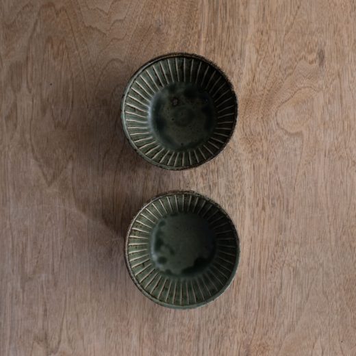 【WEB】撥水十草だるま小鉢 (小) オリーブ -器市-