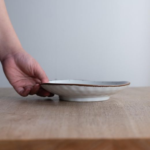 【WEB限定】鉄粉流し三ツ山6寸皿 -器市-