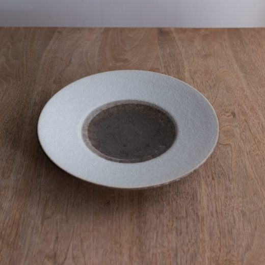 【WEB限定】里化粧刷毛目 輪二重8寸皿 -器市-