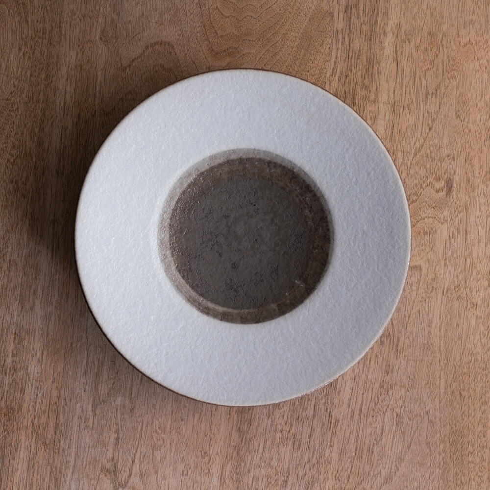 【WEB限定】里化粧刷毛目 輪二重8寸皿 -器市-