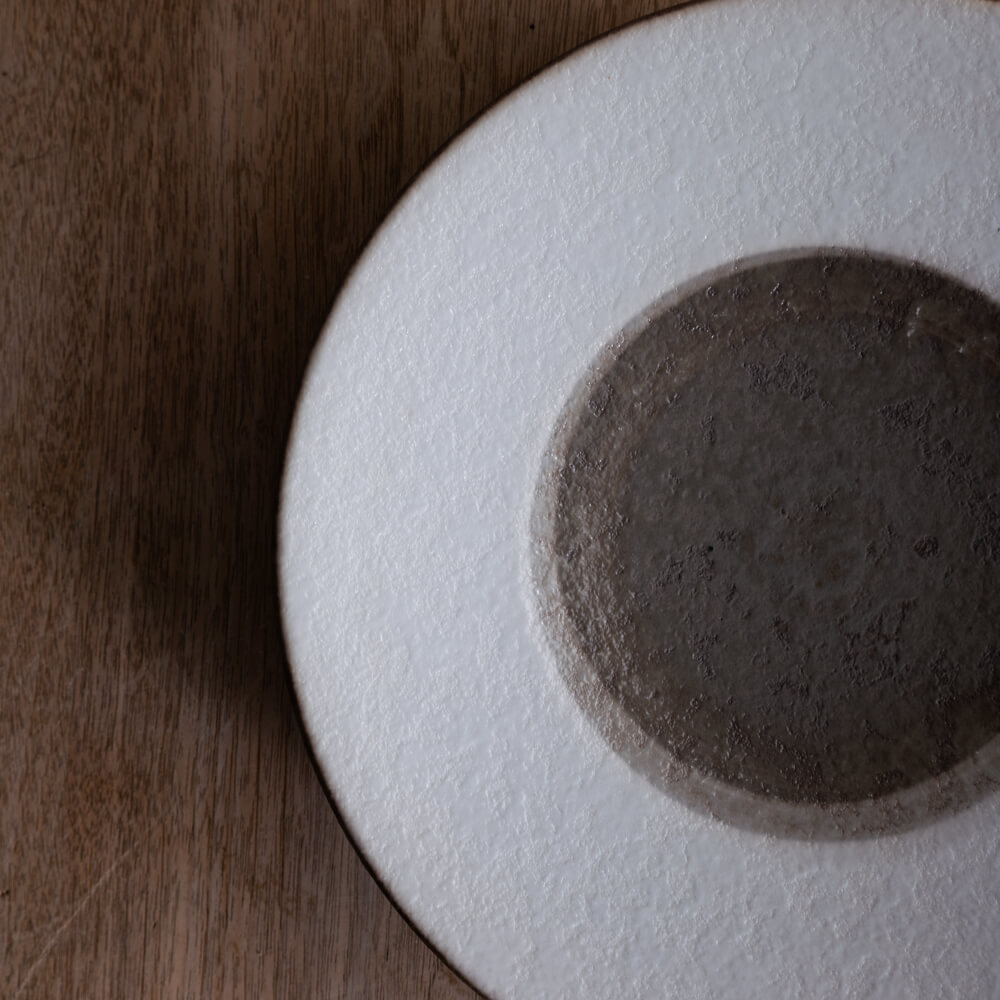 【WEB限定】里化粧刷毛目 輪二重8寸皿 -器市-