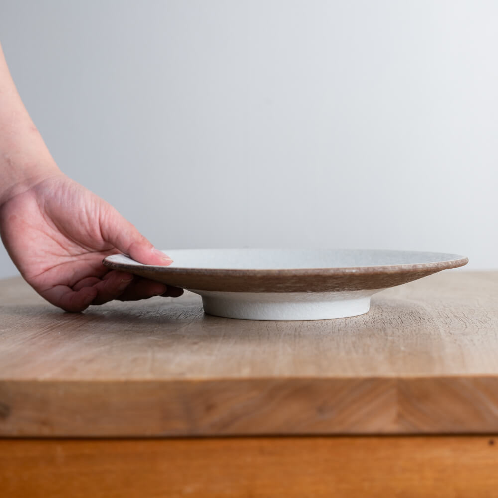 【WEB限定】里化粧刷毛目 輪二重8寸皿 -器市-