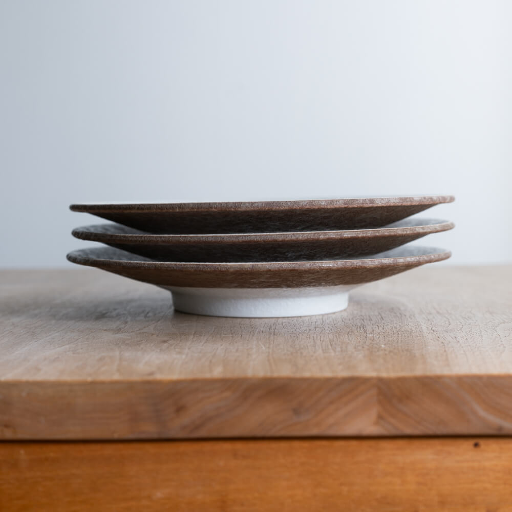 【WEB限定】里化粧刷毛目 輪二重8寸皿 -器市-