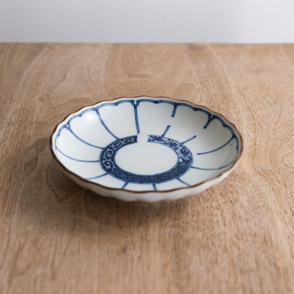 【WEB限定】輪つなぎ菊割5寸皿 -器市-