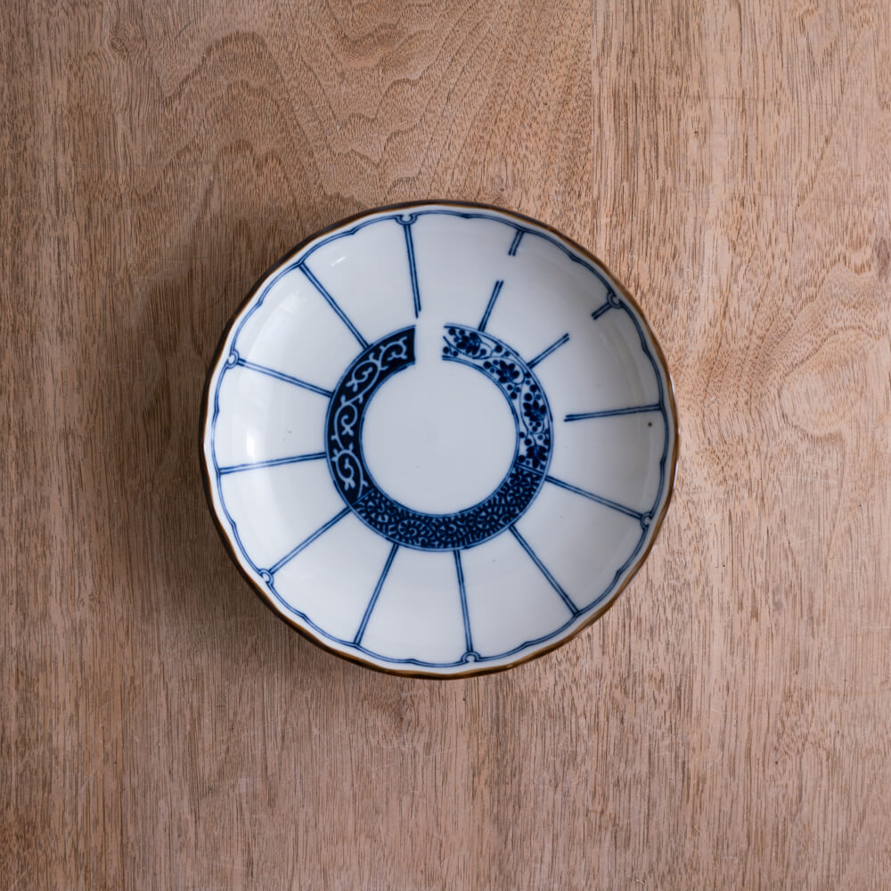 【WEB限定】輪つなぎ菊割5寸皿 -器市-