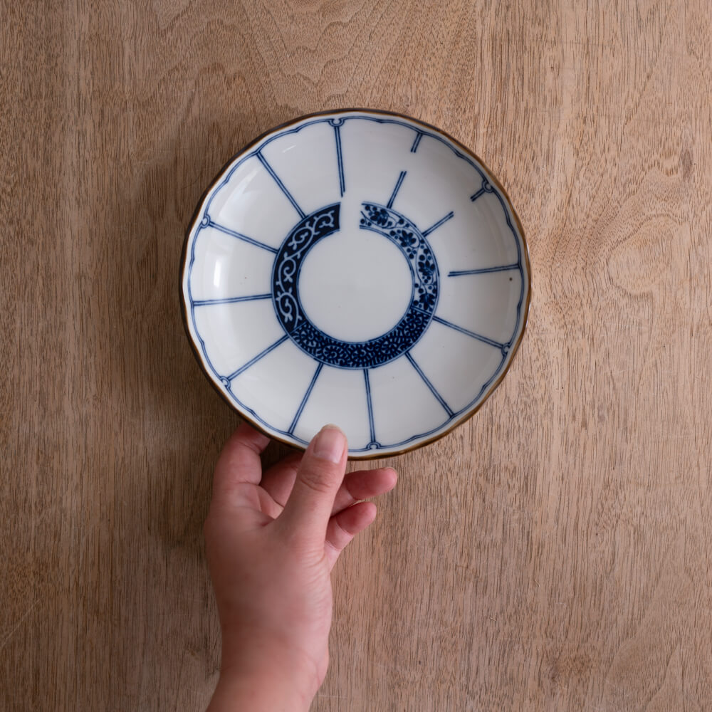 【WEB限定】輪つなぎ菊割5寸皿 -器市-