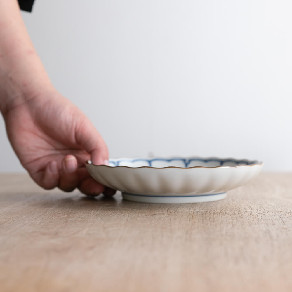 【WEB限定】輪つなぎ菊割5寸皿 -器市-