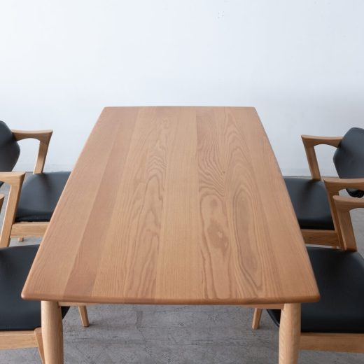 ダイニング5点セット レッドオーク材 / ウレタン AKI150（20）NA＋チェア フェイク NA×4