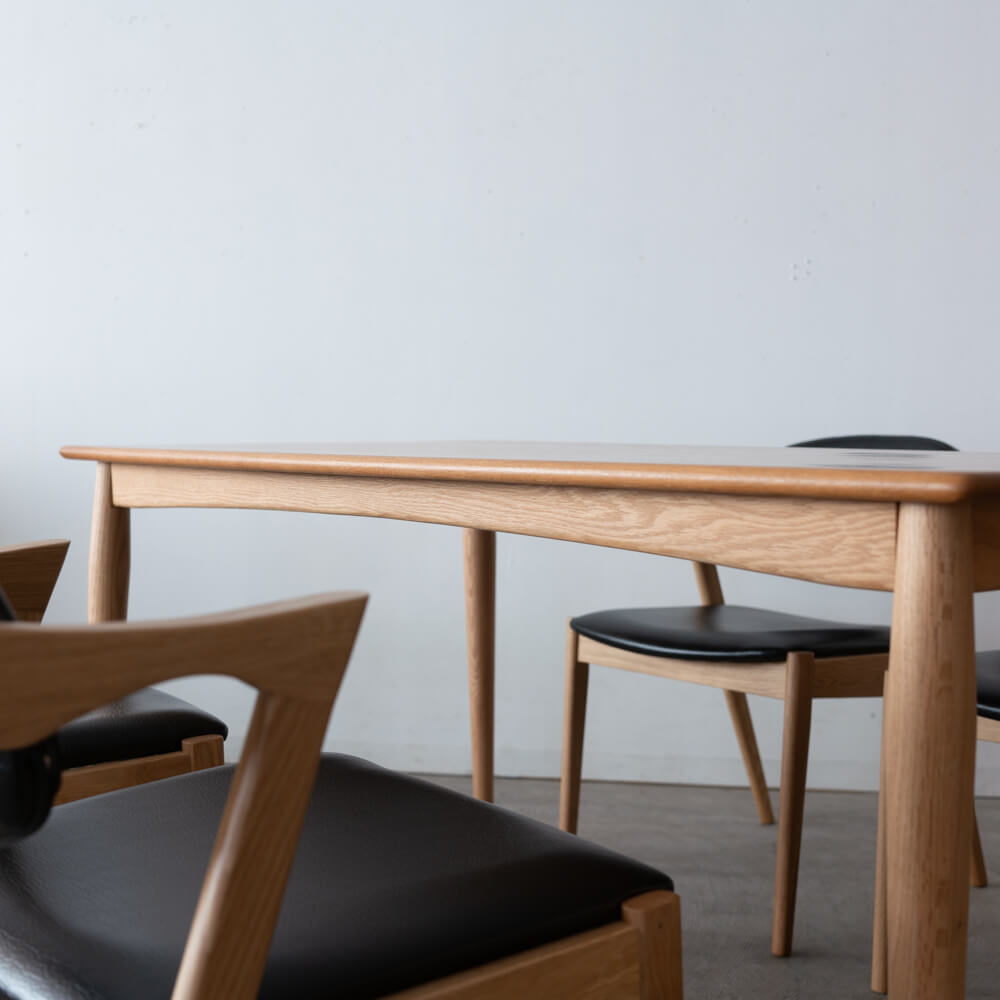 ダイニング5点セット レッドオーク材 / ウレタン AKI150(20)NA+チェア フェイク NA×4