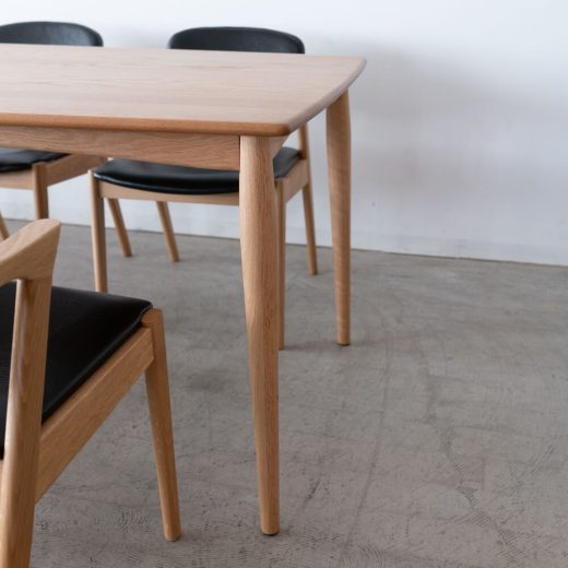 ダイニング5点セット レッドオーク材 / ウレタン AKI150（20）NA＋チェア フェイク NA×4