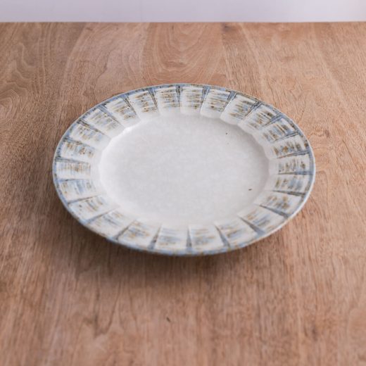 【WEB限定】白粉引 型入8.5皿 -器市-