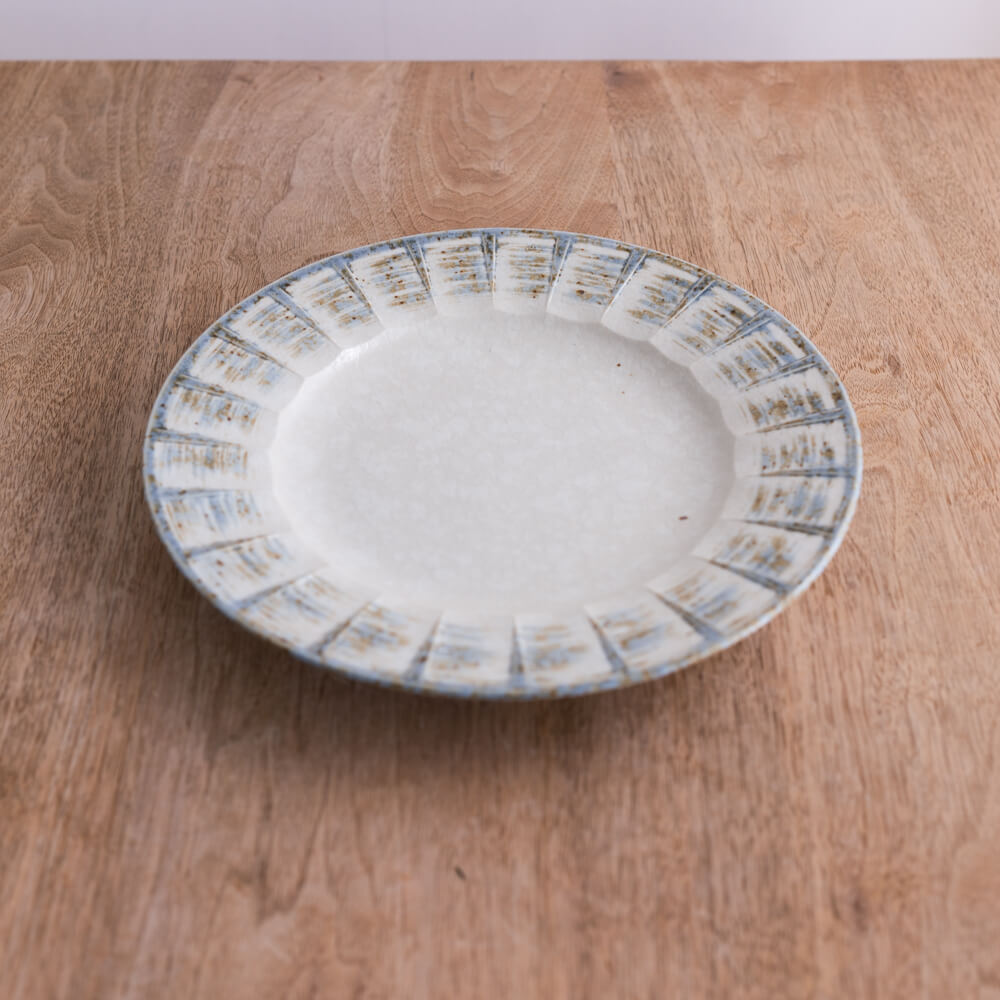 【WEB限定】白粉引 型入8.5皿 -器市-