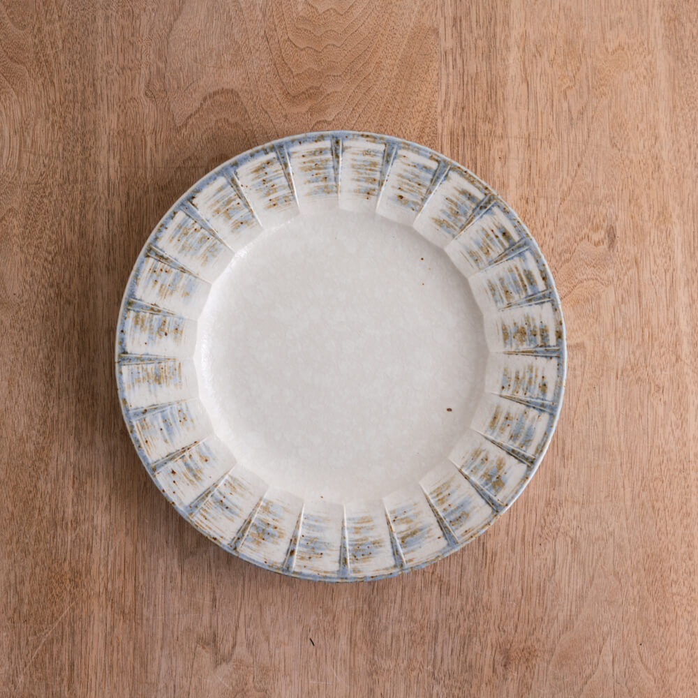 【WEB限定】白粉引 型入8.5皿 -器市-