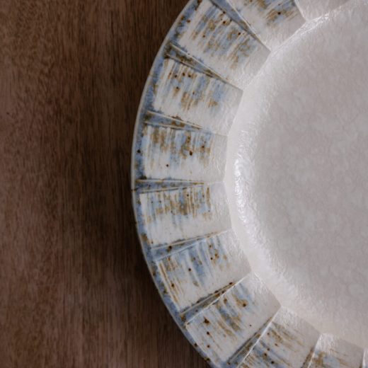 【WEB限定】白粉引 型入8.5皿 -器市-