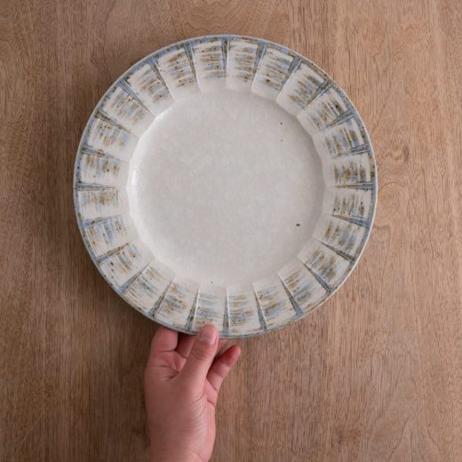 【WEB限定】白粉引 型入8.5皿 -器市-