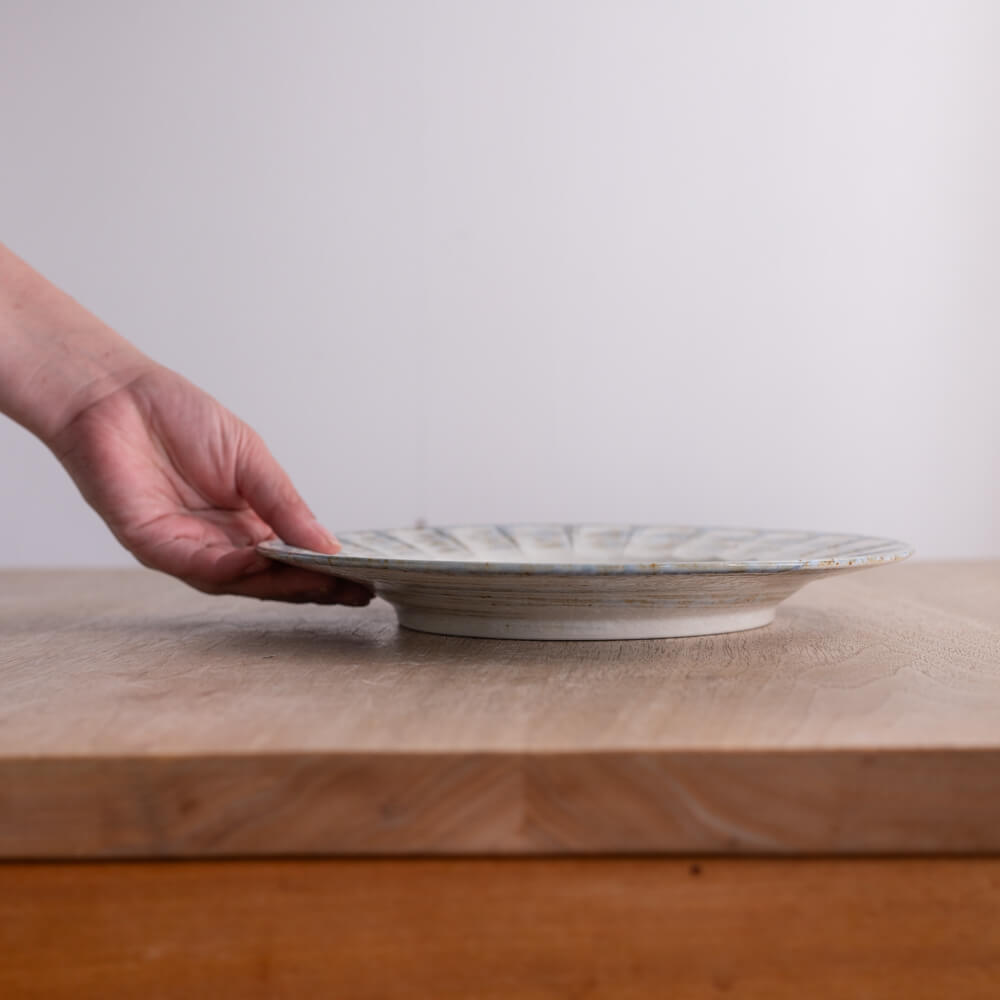 【WEB限定】白粉引 型入8.5皿 -器市-