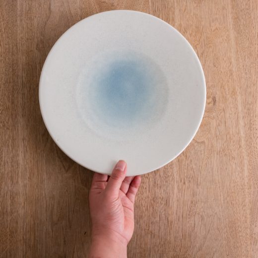 【WEB限定】氷結ブルー輪二重8寸皿 -器市-
