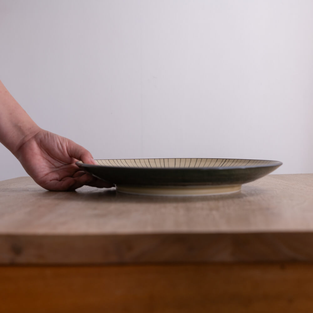 【WEB限定】土灰十草 丸9寸皿 -器市-