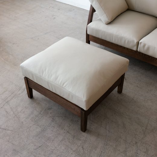 ［廃盤SALE］カウチソファ ソネット オーク材 / オイルBR 本革910