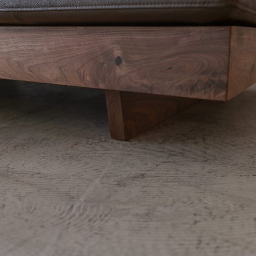 ［現品SALE］アームレスソファRIAM 140 BB +カウチ80 B ウォールナット材/オイル 本革