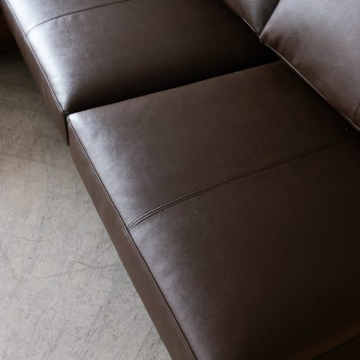 ［現品SALE］アームレスソファRIAM 140 BB +カウチ80 B ウォールナット材/オイル 本革