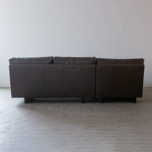 ［現品SALE］アームレスソファRIAM 140 BB +カウチ80 B ウォールナット材/オイル 本革