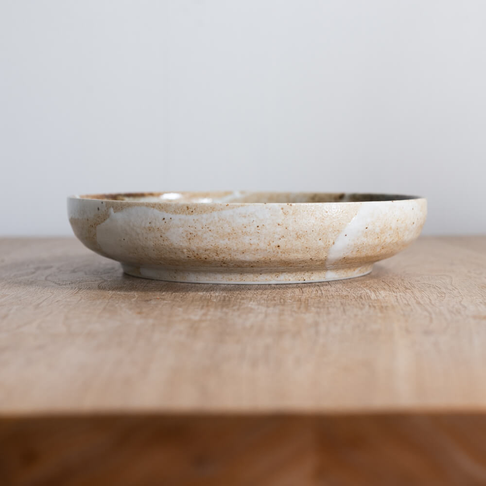 雪志野7寸パスタ皿 -器市-