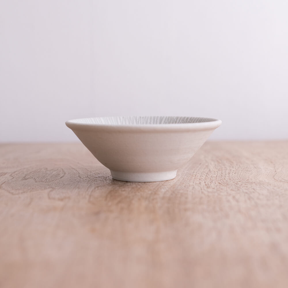 【WEB限定】KIZAMI 白 輪二重3.5深鉢 -器市-