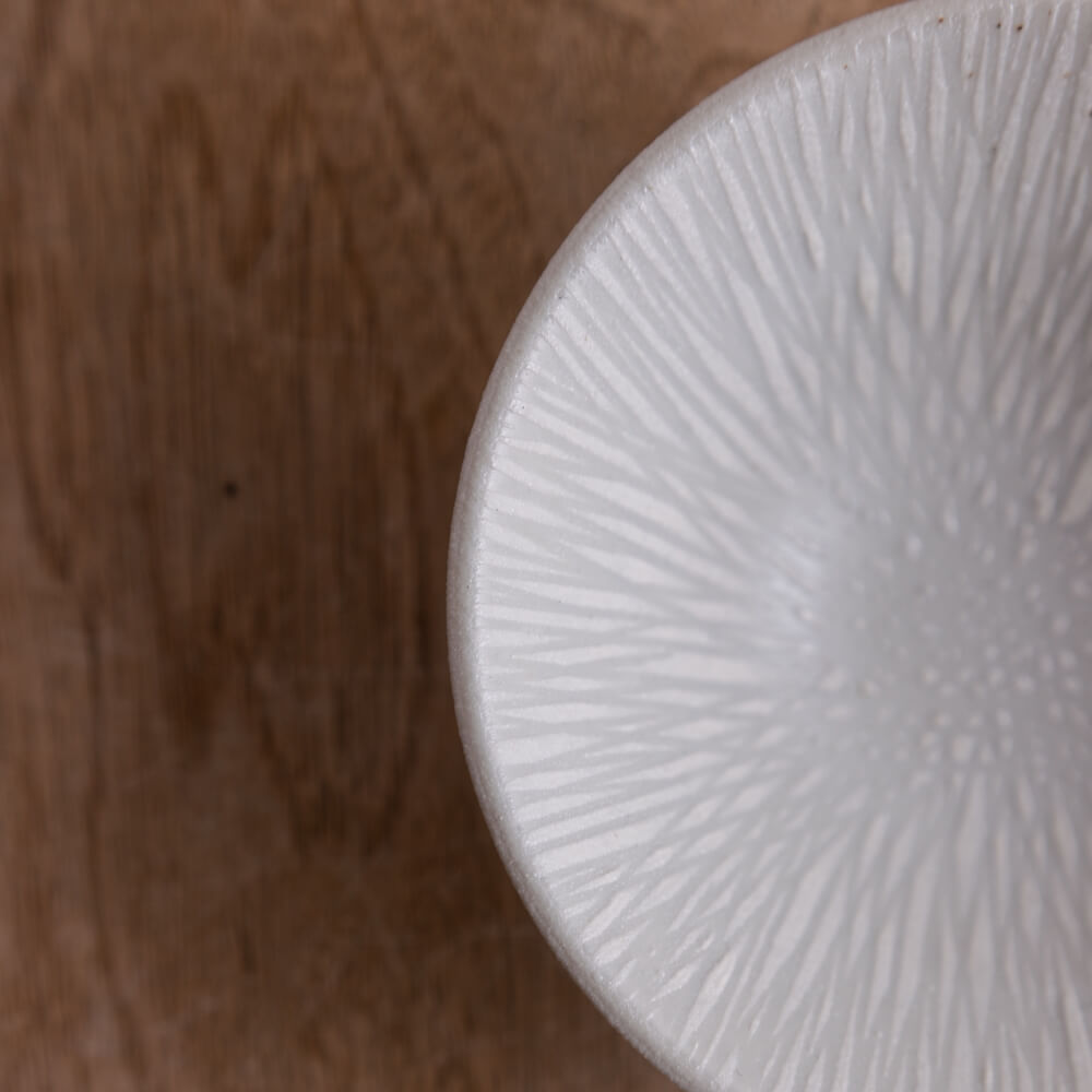 【WEB限定】KIZAMI 白 輪二重3.5深鉢 -器市-