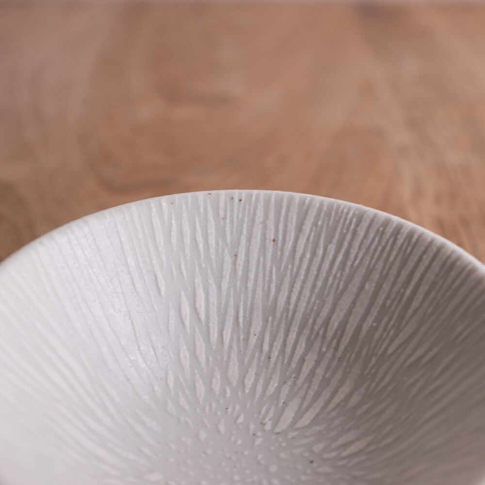 【WEB限定】KIZAMI 白 輪二重3.5深鉢 -器市-