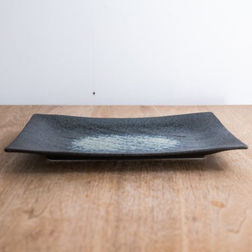 【WEB限定】悠々黒鉄 手引き長角尺一皿 -器市-