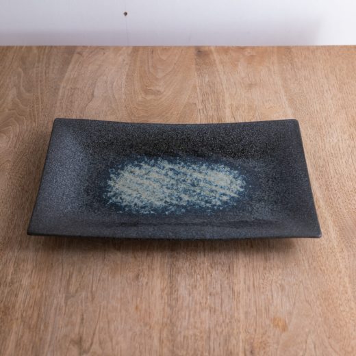 【WEB限定】悠々黒鉄 手引き長角尺一皿 -器市-