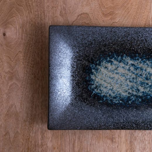 【WEB限定】悠々黒鉄 手引き長角尺一皿 -器市-