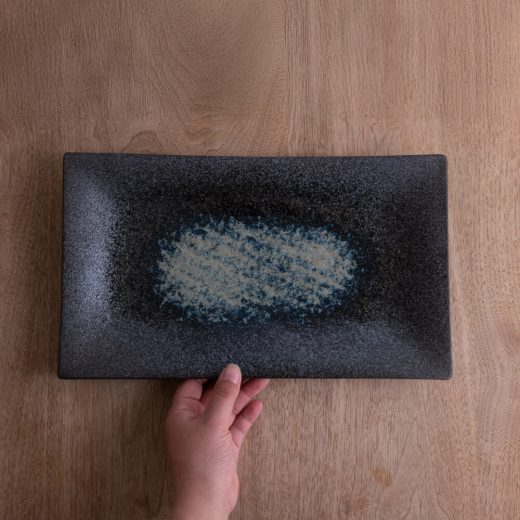 【WEB限定】悠々黒鉄 手引き長角尺一皿 -器市-