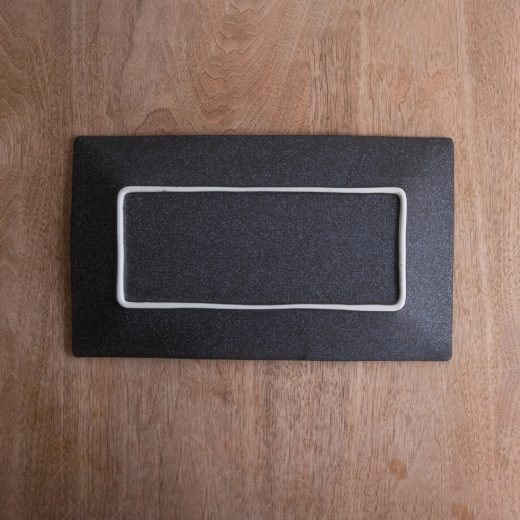 【WEB限定】悠々黒鉄 手引き長角尺一皿 -器市-