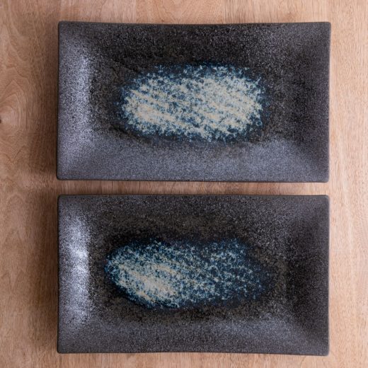 【WEB限定】悠々黒鉄 手引き長角尺一皿 -器市-