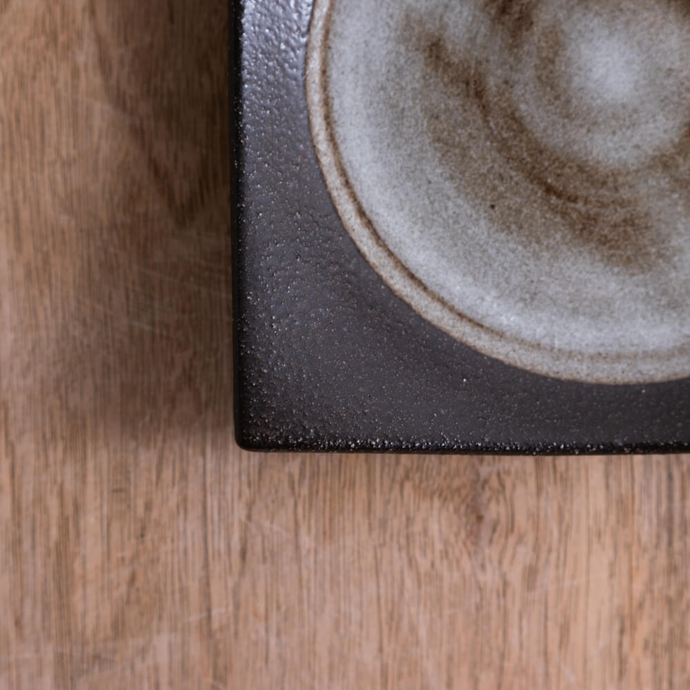 【WEB限定】深山雪 手引き正角4.5皿 -器市-