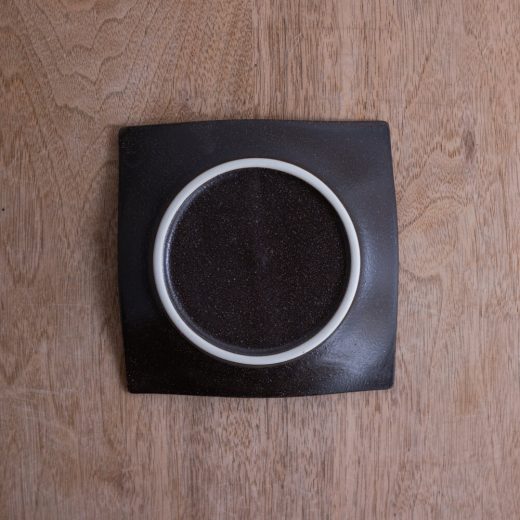 【WEB限定】深山雪 手引き正角4.5皿 -器市-